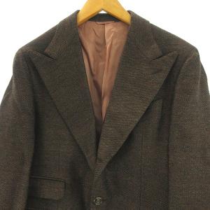 Gabriele Pasini テーラードジャケット ブレザー ビジネス フォーマル 段返り サイドベンツ 茶 ブラウン 46 約S?M