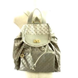 リュックサック デイパック 巾着 軽量バッグ シルバー グレー