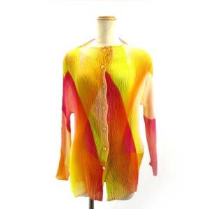 アンサンブル グラデーション プリーツ オレンジ ピンク