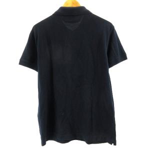 GIORGIO ARMANI ポロシャツ カットソー 半袖 ハーフジップ イタリア製 タイト ネイビー 50 