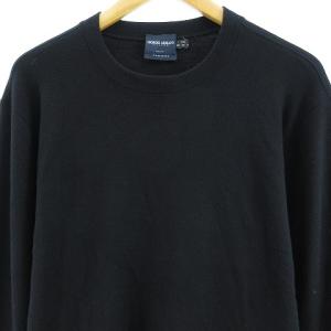 GIORGIO ARMANI カシミヤセーター ニット 長袖 イタリア製 黒 ブラック 