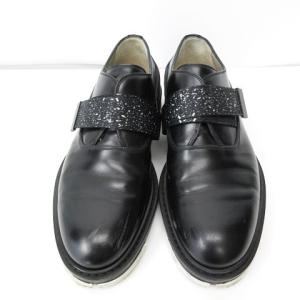 Dior ローファー ベルクロテーピングデザインシューズ レザー 40 25.5 ブラック