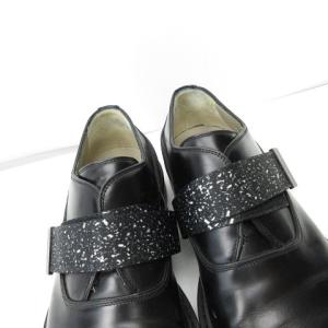 Dior ローファー ベルクロテーピングデザインシューズ レザー 40 25.5 ブラック