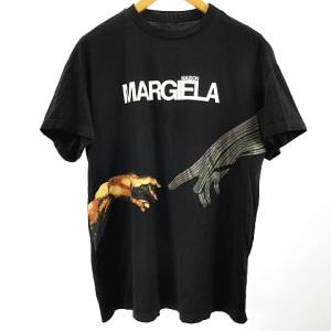 Martin Margiela 10 19SS HAND PRINT Tシャツ カットソー ハンドプリント 半袖 黒 ブラック 46 M