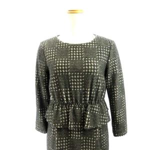 腰フリルワンピース ダークグレー