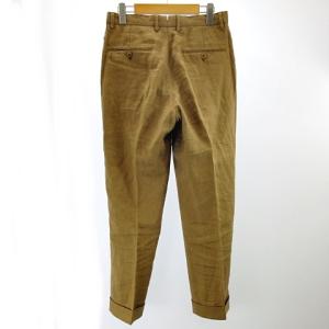 INCOTEX リネンパンツ スラックス 1タック CARROT fit ブラウン 茶 44 約S W76  IBO11
