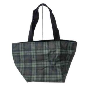 トートバッグ ショルダーバッグ マザーズバッグ ナイロン チェック グリーン