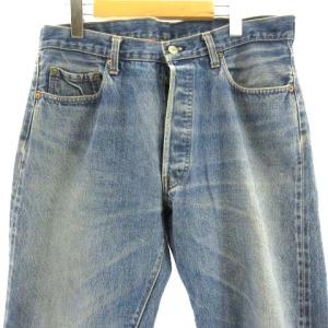 Levi's デニムパンツ 66後期 オリジナル 6刻印 赤耳 黒カン ボタンフライ 36×34 インディゴブルー
