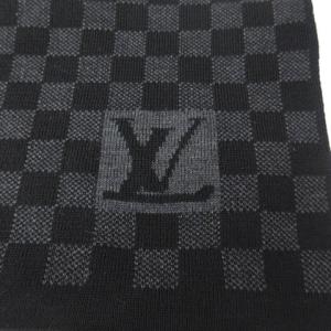LOUIS VUITTON エシャルプ プティ ダミエ イタリア製 ブラック グレー