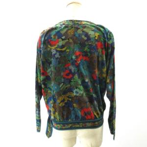 LEONARD カットソー シルク 裾リボン 花柄 M