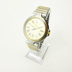 dunhill 腕時計 ミレニアムデイト クオーツ 防水 SWISS QUARTZ シルバー ゴールド