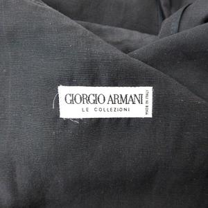 GIORGIO ARMANI ヴィンテージ リネンマオカラージャケット スタンドカラー グレー 52