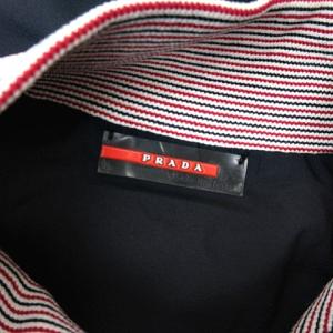 PRADA SPORT ナイロンジャケット トリコロール ベンチレーション M ブラック