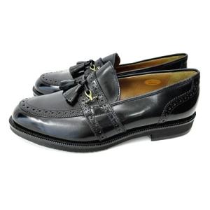 YVES SAINT LAURENT タッセル ローファー レザー ブラック 黒 25cm 