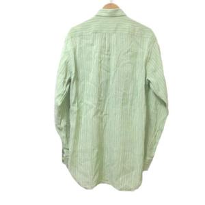 Ermenegildo Zegna ストライプボタンダウンシャツ L グリーン