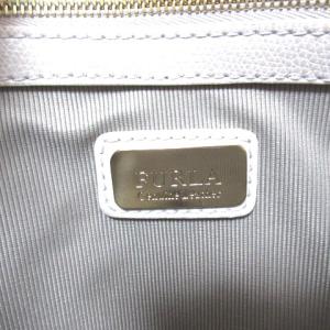 FURLA トートバッグ レザー ロゴ ホワイト