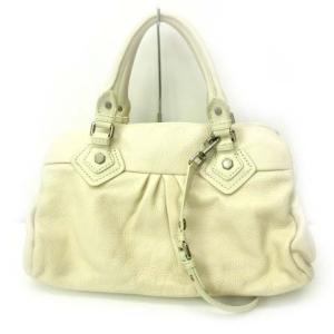 MARC by MARC JACOBS ボストンバッグ シボレザー 2WAY ショルダーベルト付き アイボリー IBO15