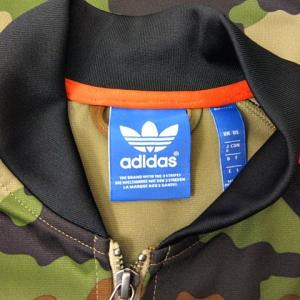adidas Originals 美品 AB7816 カモフラトラックジャケット アウター ブルゾン カーキ グリーン オレンジ O 約XL IBO15