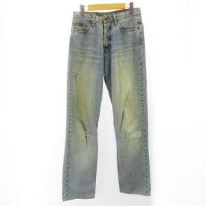 デニムパンツ ジーンズ ダメージ加工 31×45 インディゴブルー IBO15