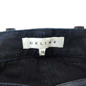 CELINE ワイドストレートストレッチデニムパンツ 38 インディゴ
