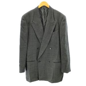 EMPORIO ARMANI ヴィンテージ セットアップ スーツ ダブル テーラードジャケット ブレザー スラックス ダークグリーン 緑 46 約M