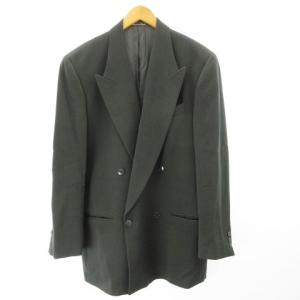 EMPORIO ARMANI セットアップ スーツ ダブル ジャケット パンツ イタリア製 ウール 46 モスグリーン