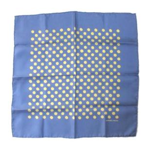 水玉ハンカチ ブルー
