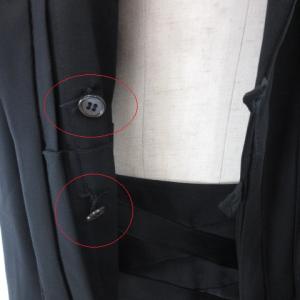 YVES SAINT LAURENT rive gauche スーツ フロントリボン ブラック M