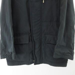 HERMES ステンカラーコート 裏地チェック ジップアップ 48