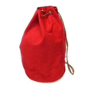 ポロションミミル Hロゴ刺繍 キャンバス レッド