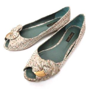 バレエシューズ オープントゥ MA1100 サテン 小花柄