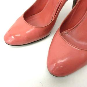 Sergio Rossi パンプス アーモンドトゥ パテントレザー ピンク 37 