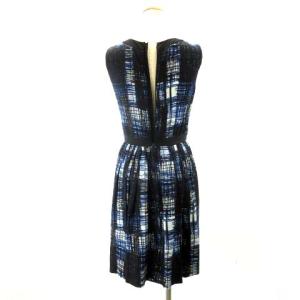 PRADA ワンピース チェック 転写プリント 38 ブラック