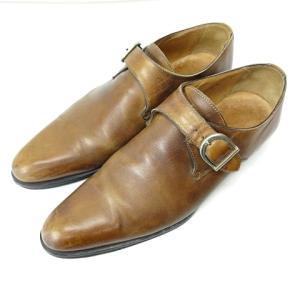COLLECTION シングルモンクストラップ レザーシューズ ブラウン 42 約27cm