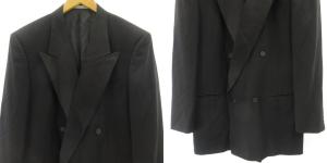 GIVENCHY スーツ タキシード サテン ピークドラペル 大きいサイズ 98-86-185 ブラック