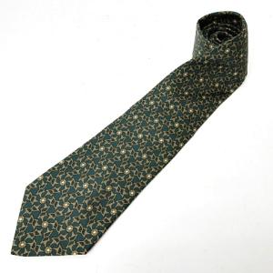 HERMES シルクネクタイ レギュラータイ ビット柄 グリーン