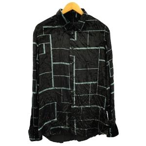 シルク混ベロアシャツ 41 ブラック