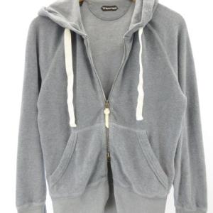 TOM FORD パイル地パーカー 44 ライトグレー