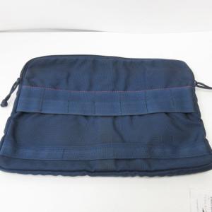 BRIEFING クラッチバッグ セカンドバッグ キャンバス ラウンドジップ ネイビー