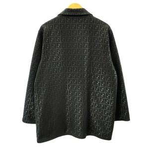 FENDI ヴィンテージ フリース ズッカ柄 リバーシブルブルゾン ブラック