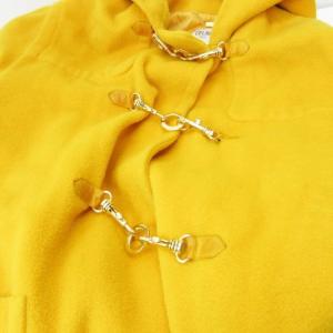 CELINE フーデッドダッフルコート ロゴ金具 フランス製 36 黄