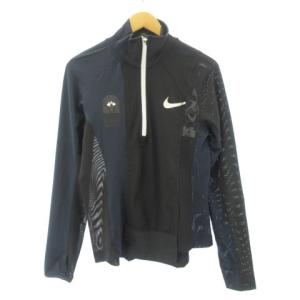×nike ハーフジップ ランニングジャケット S ネイビー