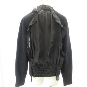 sacai 19AW ニット セーター バックフリル シースルー S