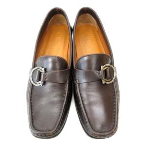 Salvatore Ferragamo パンプス ローファー スリッポン ガンチーニ レザー ブラウン 6