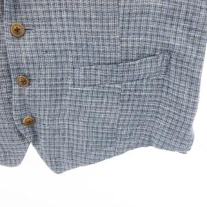 Nigel Cabourn ベスト ジレ チェック 48 グレー ブルー マルチカラー