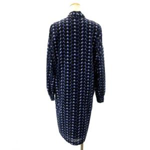 Diagram GRACE CONTINENTAL 19AW ハートプリントボウタイ付ワンピース 36 ブルー