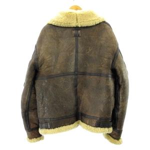AVIREX ヴィンテージ シープスキンムートンジャケット B-3 ブラウン 40