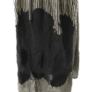 Ron Herman 近年モデル キャミワンピース ストライプ 刺繍 ブラック