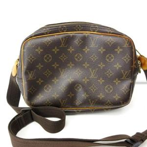 LOUIS VUITTON M45254 モノグラム リポーターPM クロスボディバッグ ブラウン