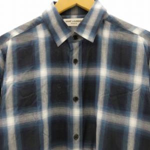 SAINT LAURENT PARIS 14SS オンブレチェックシャツ 38